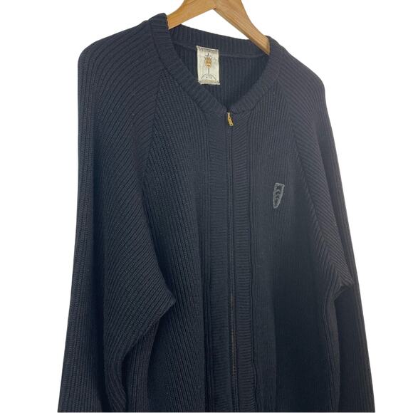 Vintage Wool Cardigann Sweater Black Penguin Seattle Knitt - Picture 7 of 7